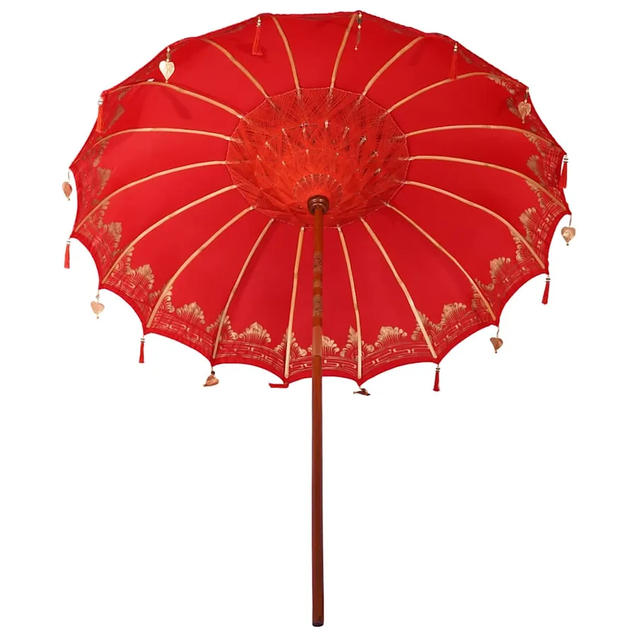 Parasol balinais Rouge 215 x 215 x 260 cm - 5