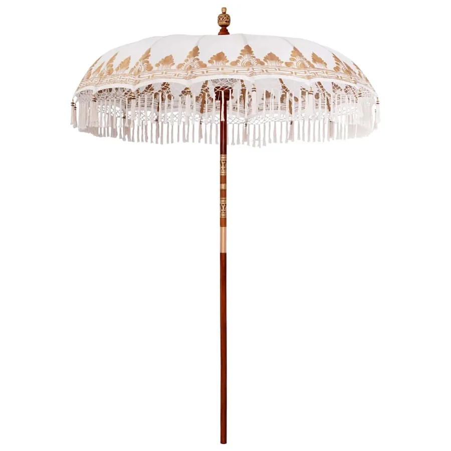 Parasol balinais Crème 190 x 190 x 260 cm - 2