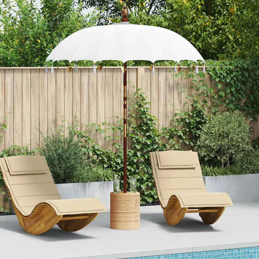 Parasol balinais Crème 190 x 190 x 260 cm