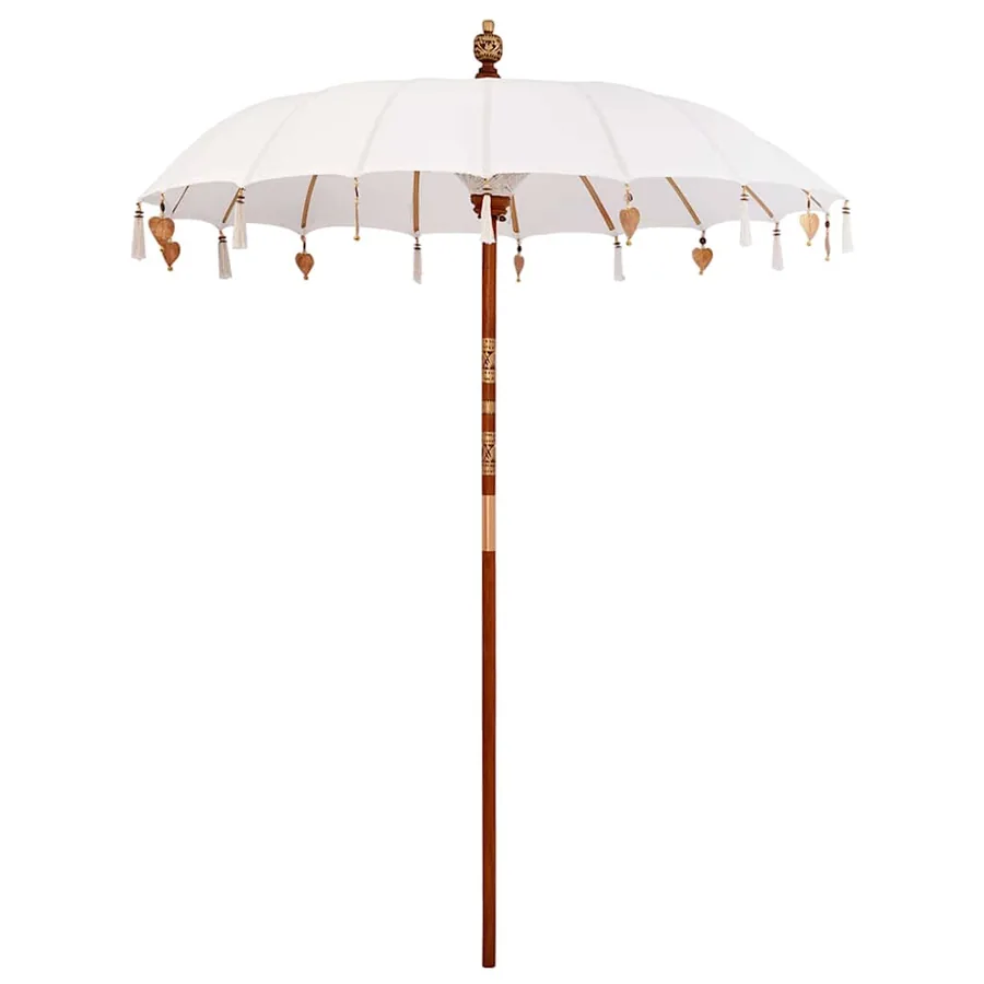 Parasol balinais Crème 190 x 190 x 260 cm - 2