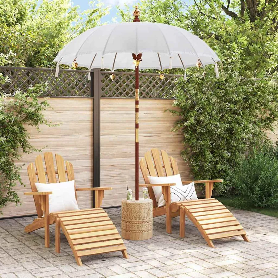 Parasol balinais Crème 190 x 190 x 260 cm - 3