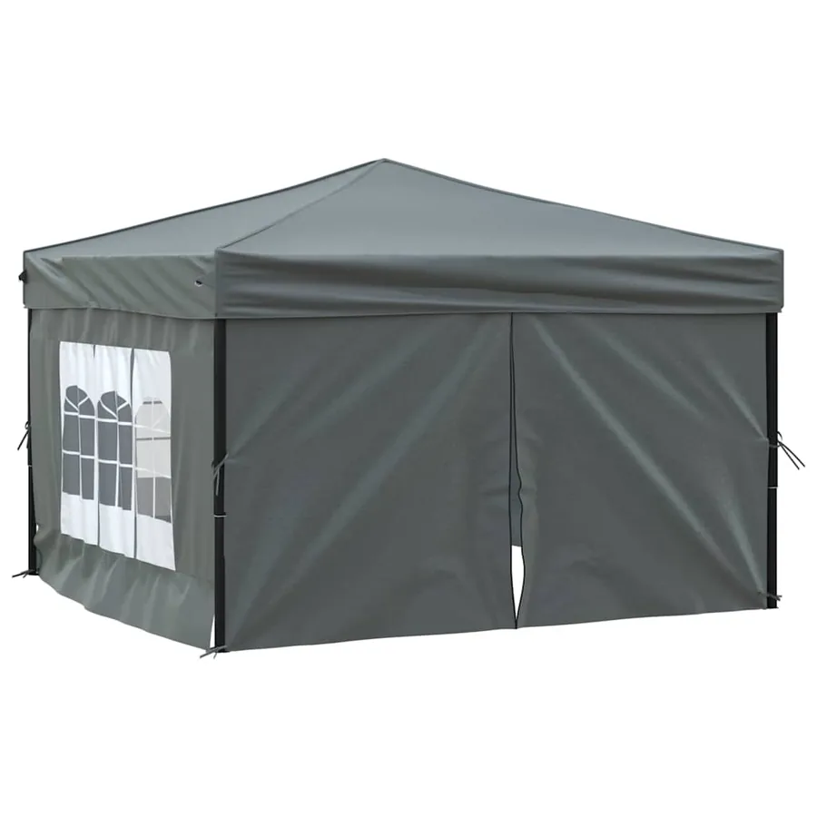 Tente de réception pliable avec parois Anthracite 3x3 m - 2