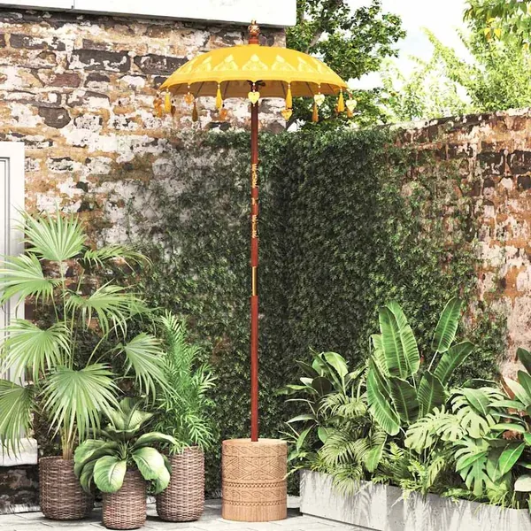 Parasol balinais Jaune 125 x 125 x 260 cm