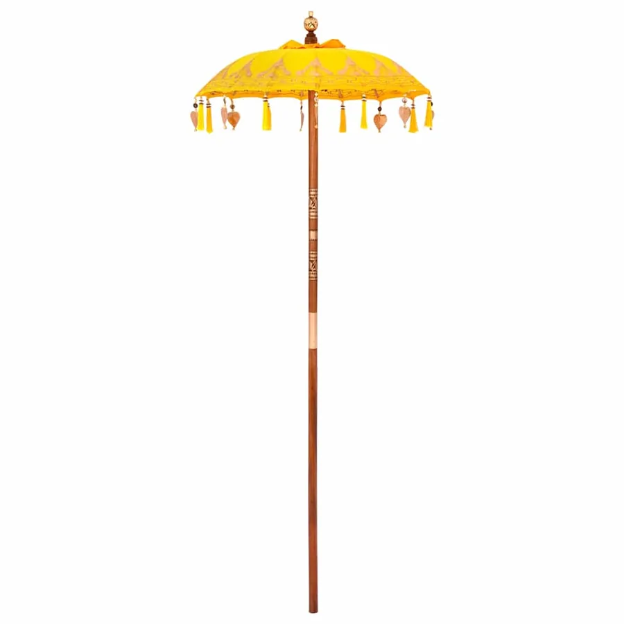Parasol balinais Jaune 125 x 125 x 260 cm - 2