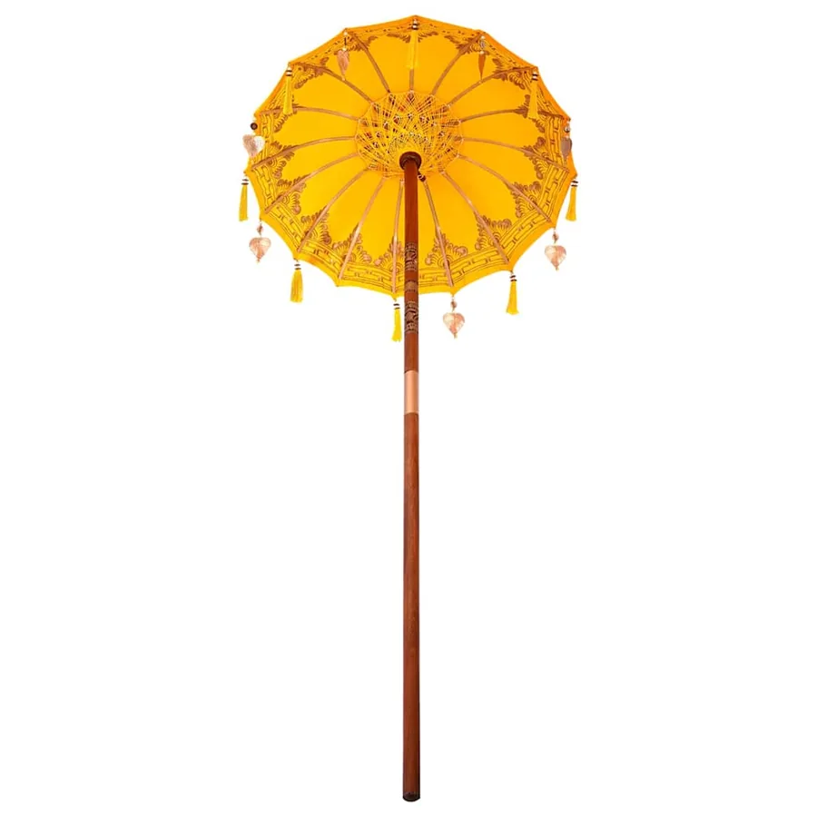 Parasol balinais Jaune 125 x 125 x 260 cm - 5
