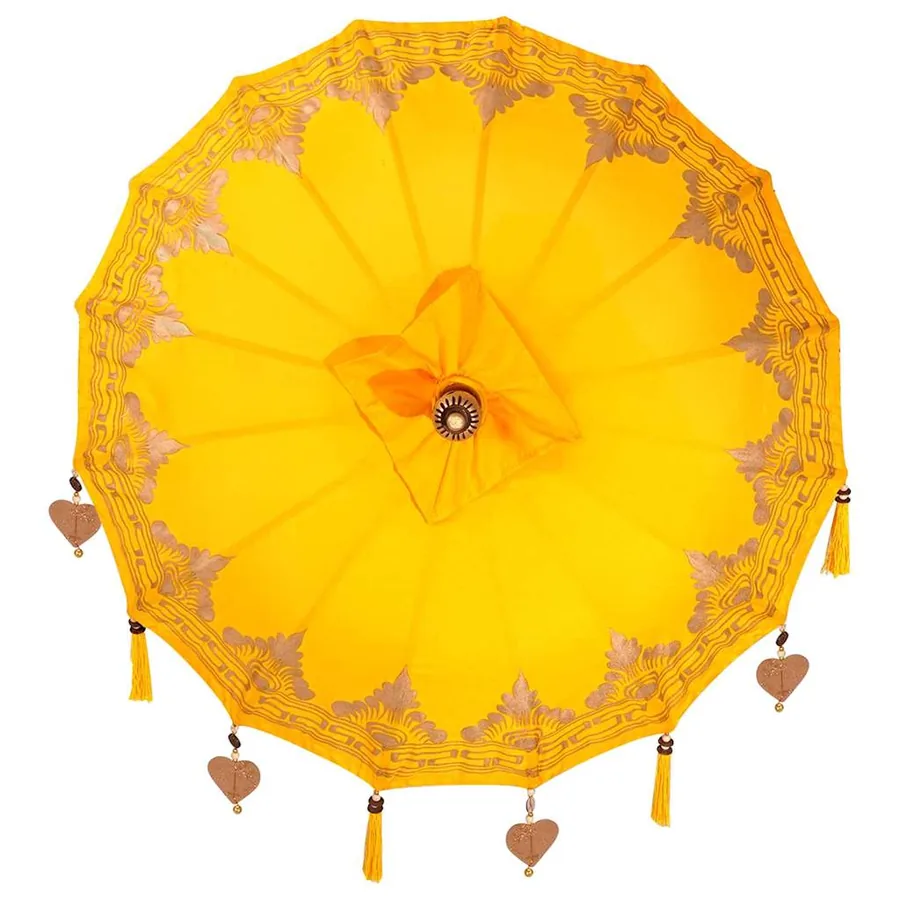 Parasol balinais Jaune 125 x 125 x 260 cm - 6