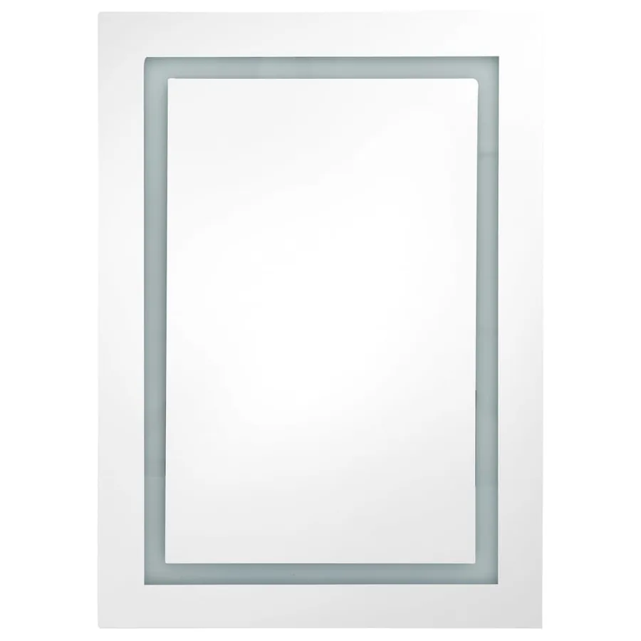 Armoire de salle de bain à miroir LED 50x13x70 cm - 4