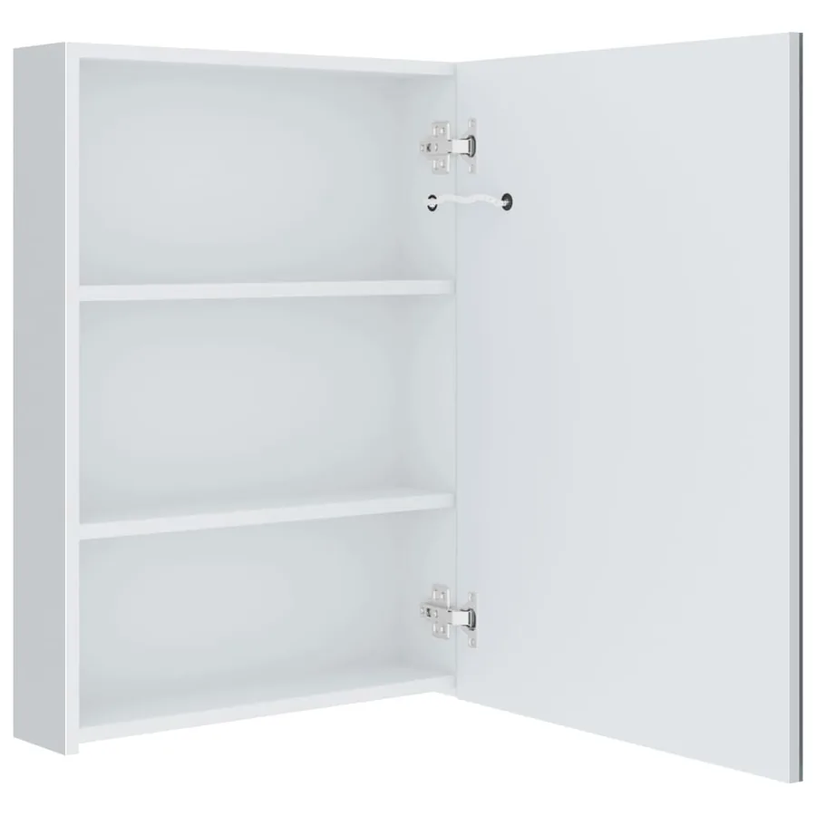 Armoire de salle de bain à miroir LED 50x13x70 cm - 5