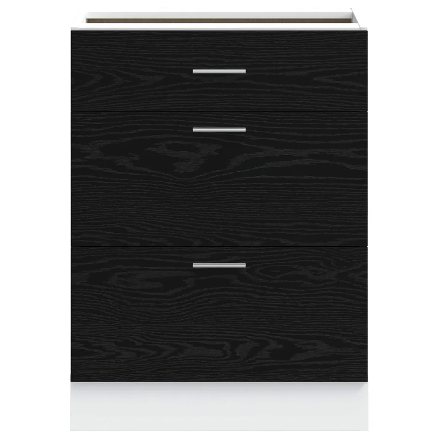 Meuble de cuisine bas avec tiroir Chêne noir 60 x 46 x 81,5 cm - 5