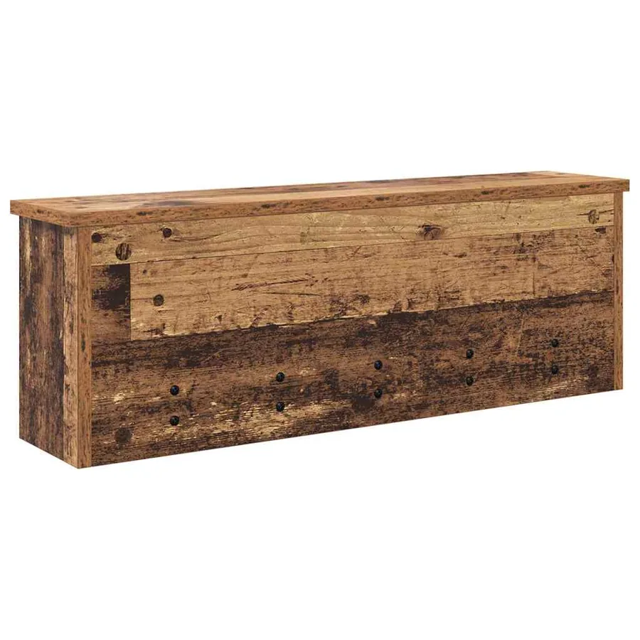 Porte-manteau mural avec étagère Bois ancien 75 x 16 x 26 cm - 7