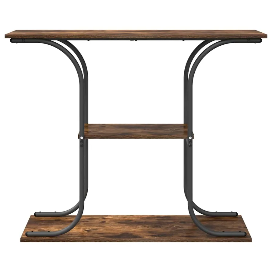 Table console Chêne fumé 101 x 35 x 80,5 cm Bois d'ingénierie - 5