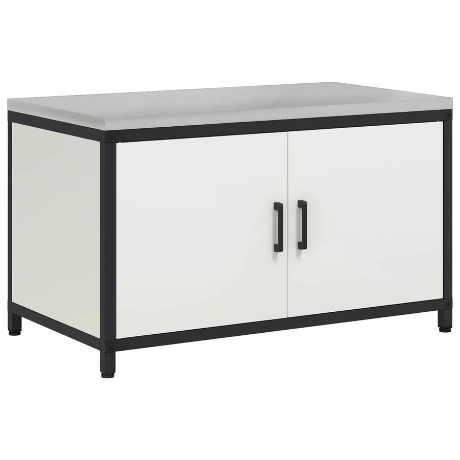 Rangement de cuisine HATTEM Blanc 90 x 50 x 53 cm Acier - 2