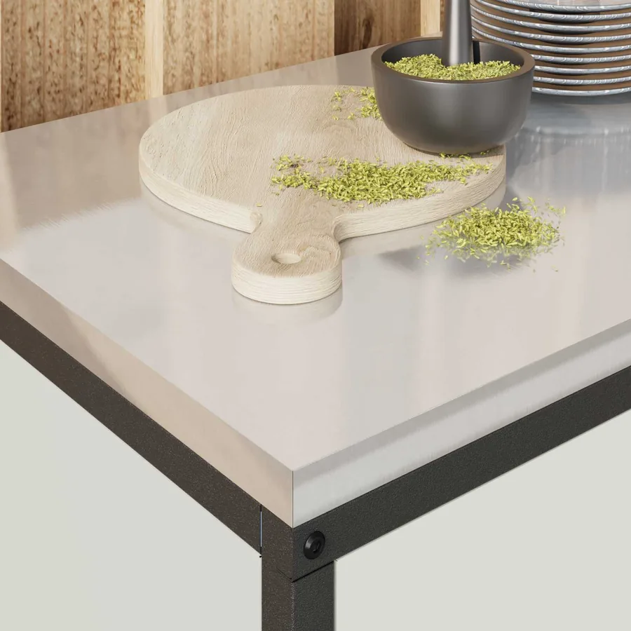 Rangement de cuisine HATTEM Blanc 90 x 50 x 53 cm Acier - 5
