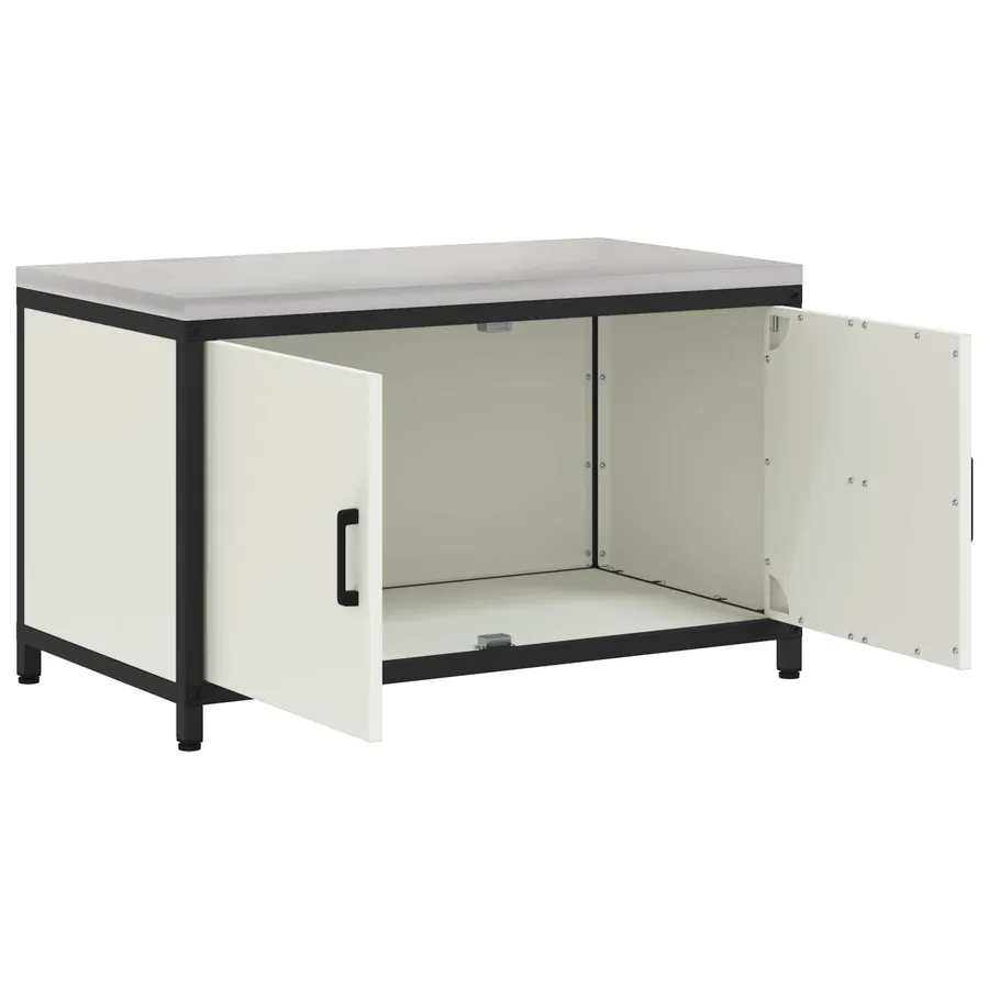 Rangement de cuisine HATTEM Blanc 90 x 50 x 53 cm Acier - 6