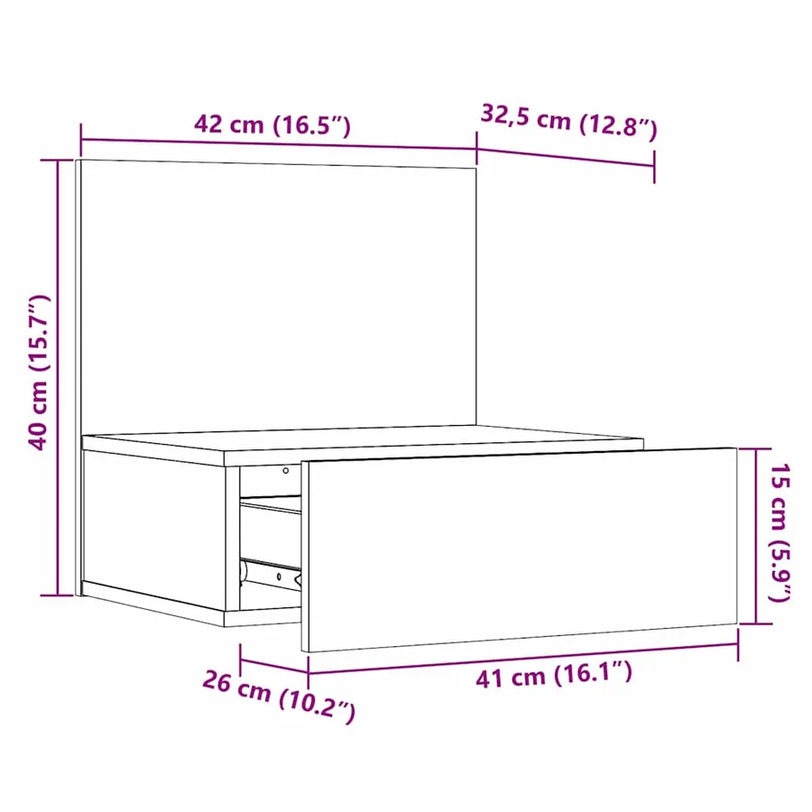 Table de chevet avec tiroir 2 pcs Blanc 42 x 32,5 x 40 cm - 13