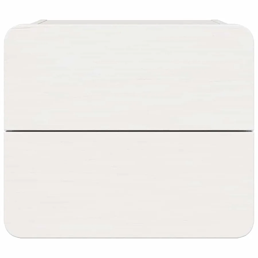 Table de chevet Blanc 39 x 34 x 33 cm Bois de pin massif - 6