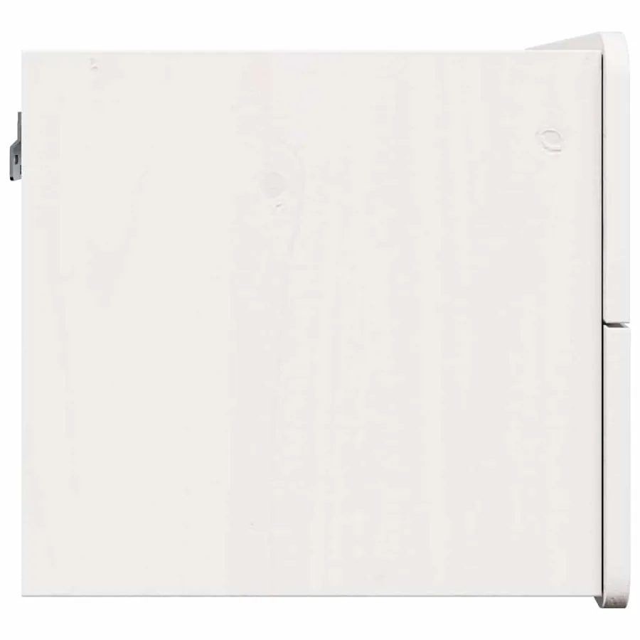 Table de chevet Blanc 39 x 34 x 33 cm Bois de pin massif - 7