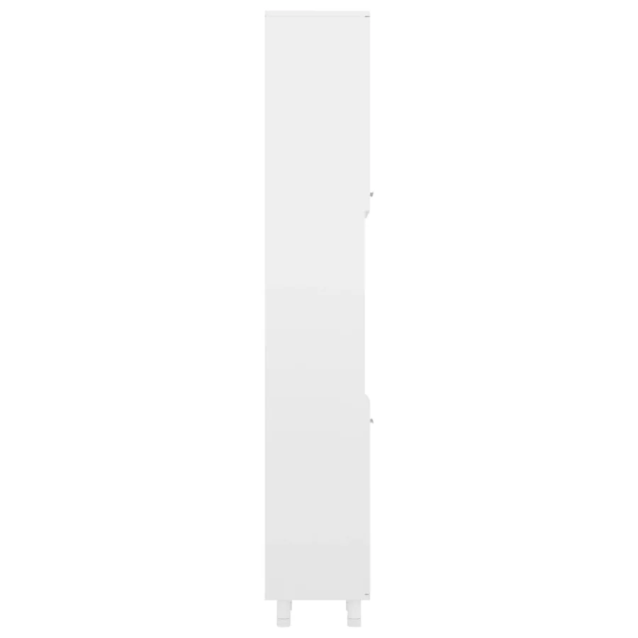 Armoire de salle de bain Blanc brillant Bois d'ingénierie - 6
