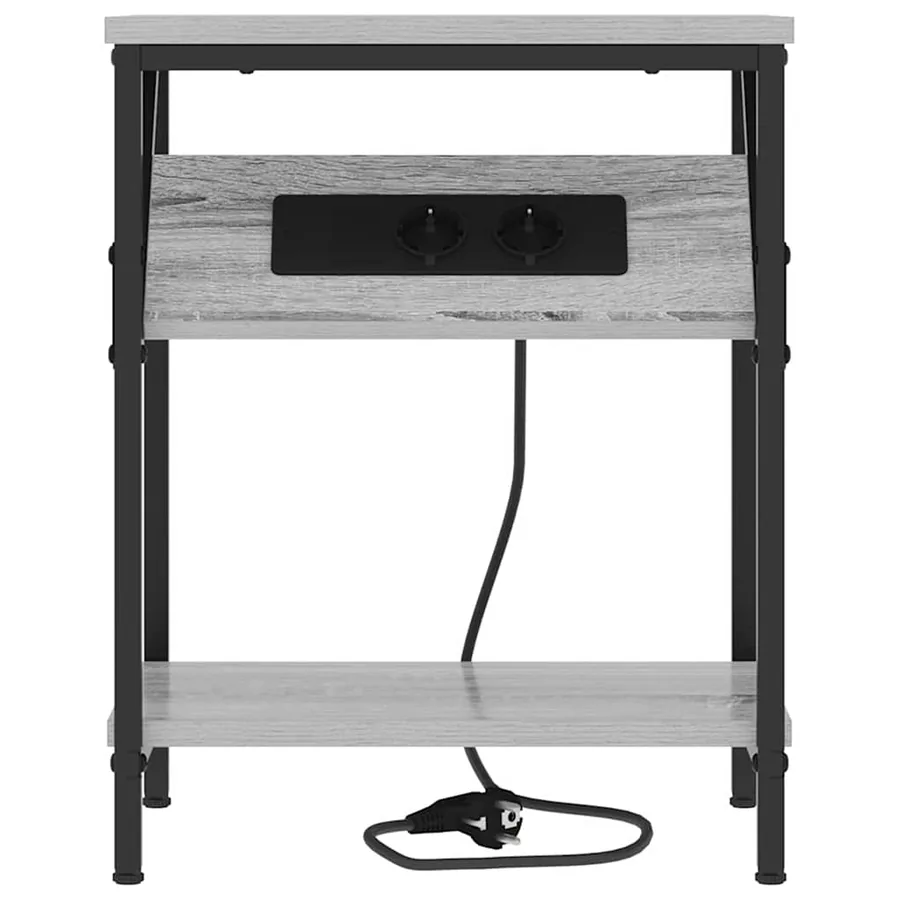 Cabinet de chevet 2 pcs Gris Sonoma 38 x 30 x 48 cm - 6