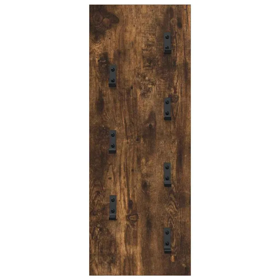 Porte-manteau mural Montage mural Chêne fumé 30 x 1,5 x 80 cm - 5