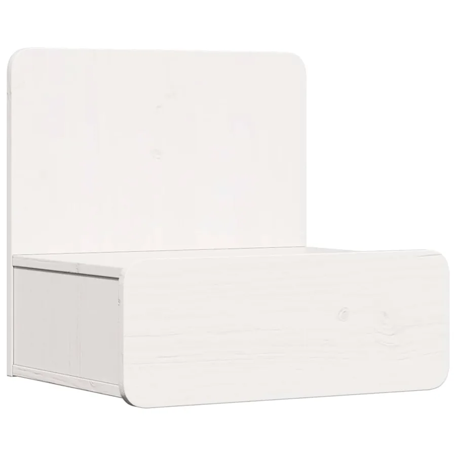 Table de chevet Blanc 44 x 32,5 x 40 cm Bois massif en pin - 2
