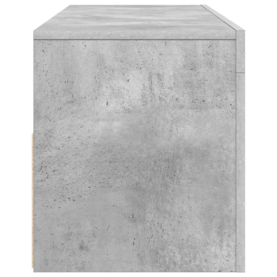 Meuble TV avec lumières LED gris béton 120x35x40 cm - 9