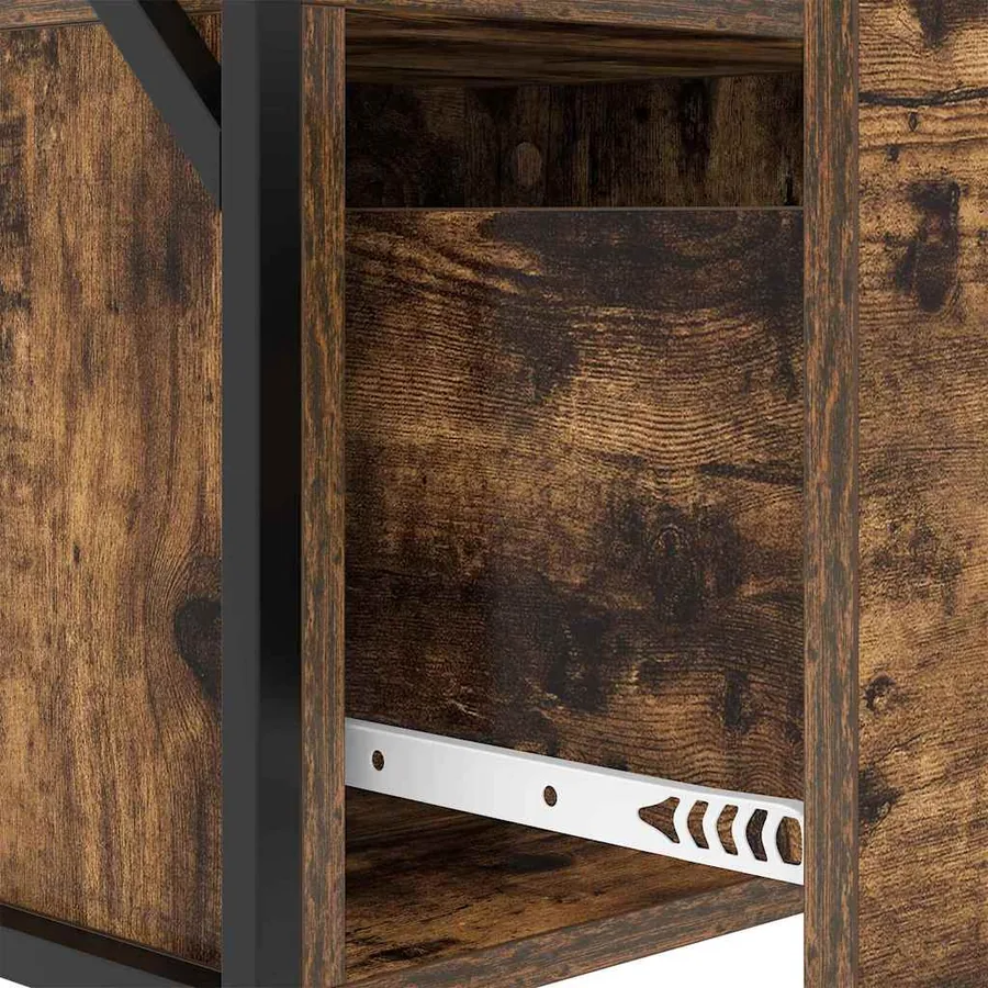 Cabinet de chevet Chêne fumé 40 x 31 x 60 cm Bois d'ingénierie - 10