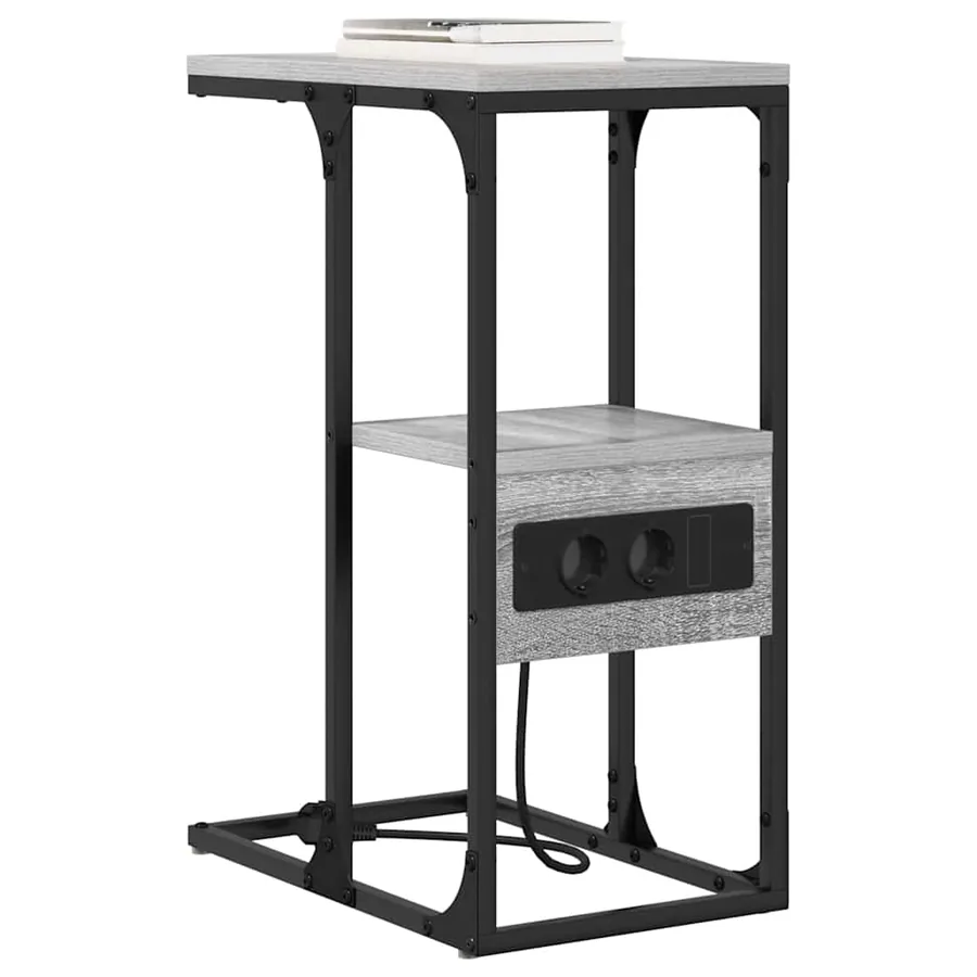 Cabinet de chevet avec tiroir Sonoma gris 41.5 x 26 x 60.5 cm - 3