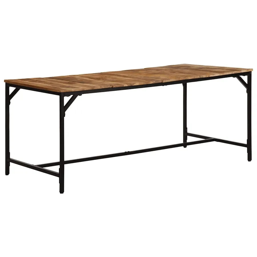 Table à manger 180x90x75 cm bois de manguier massif brut