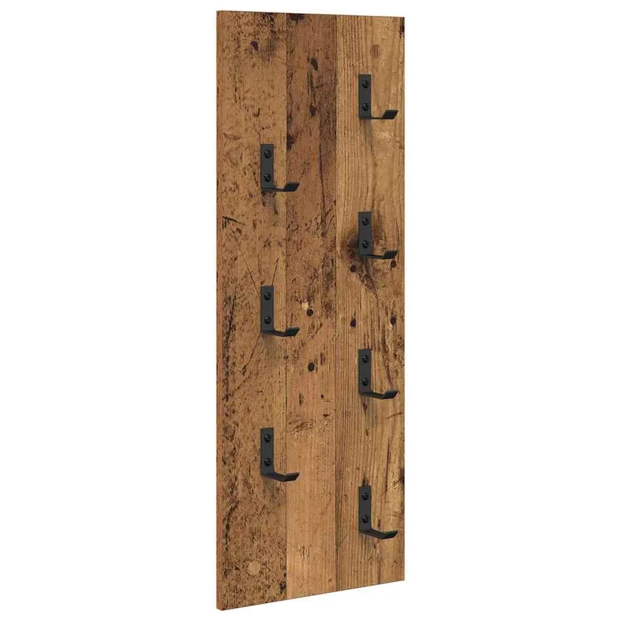 Porte-manteau mural Montage mural Bois ancien 30 x 1,5 x 80 cm - 2