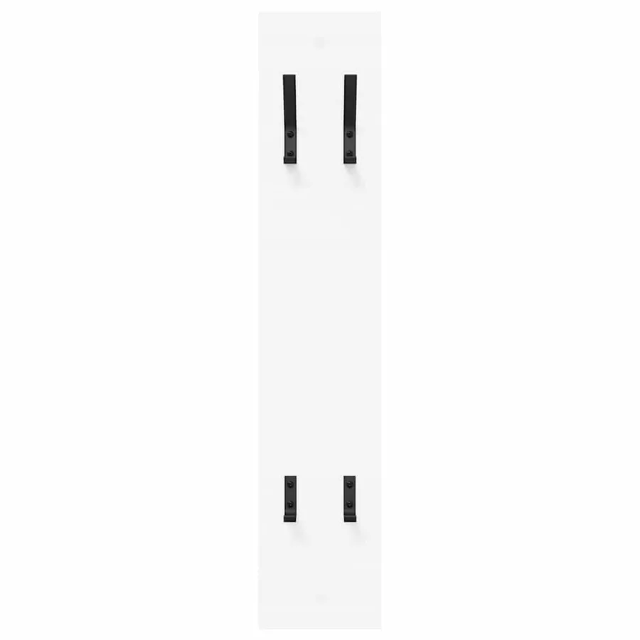 Porte-manteau mural Blanc 20 x 1,5 x 100 cm Bois d'ingénierie - 5