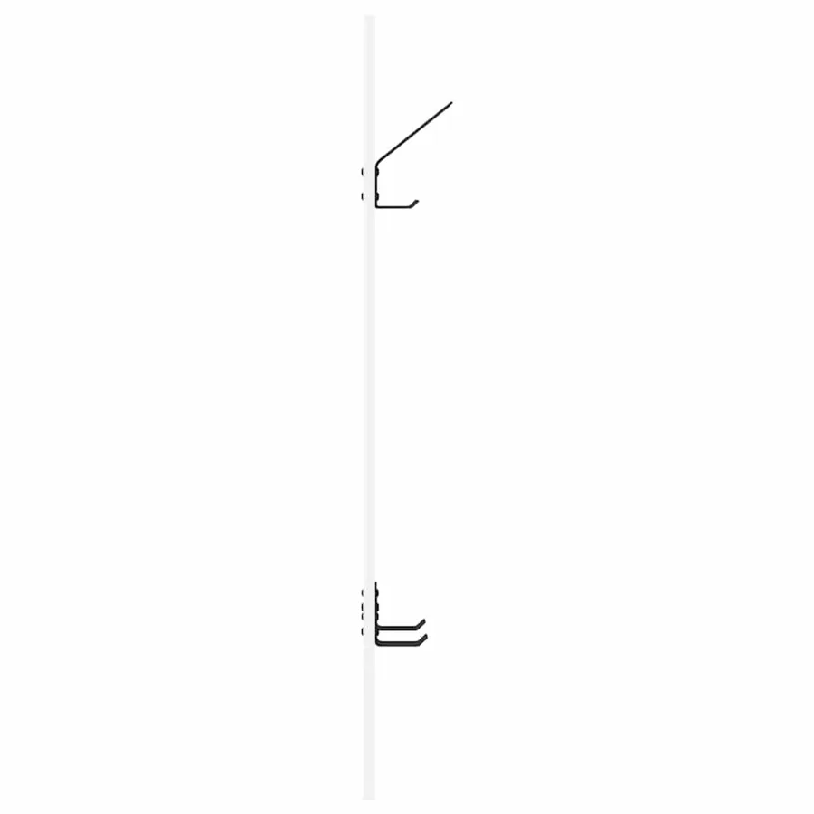 Porte-manteau mural Blanc 20 x 1,5 x 100 cm Bois d'ingénierie - 6