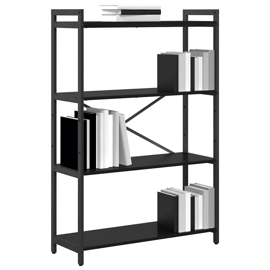Étagère Chêne noir 80 x 30 x 120 cm Bois d'ingénierie - 3