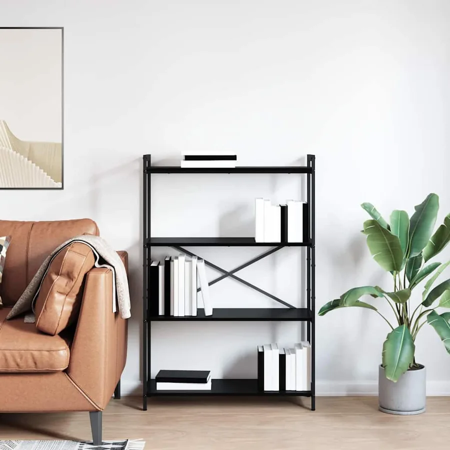 Étagère Chêne noir 80 x 30 x 120 cm Bois d'ingénierie - 4