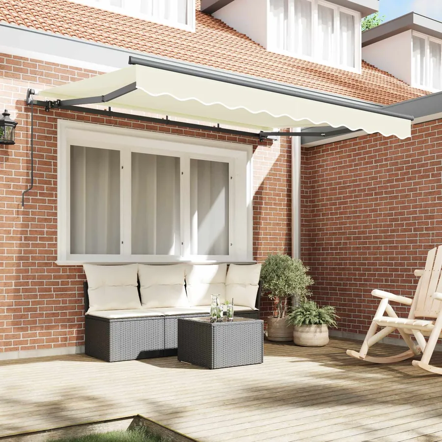 Auvent Rétractable Crème 300 x 200 cm tissu - 3
