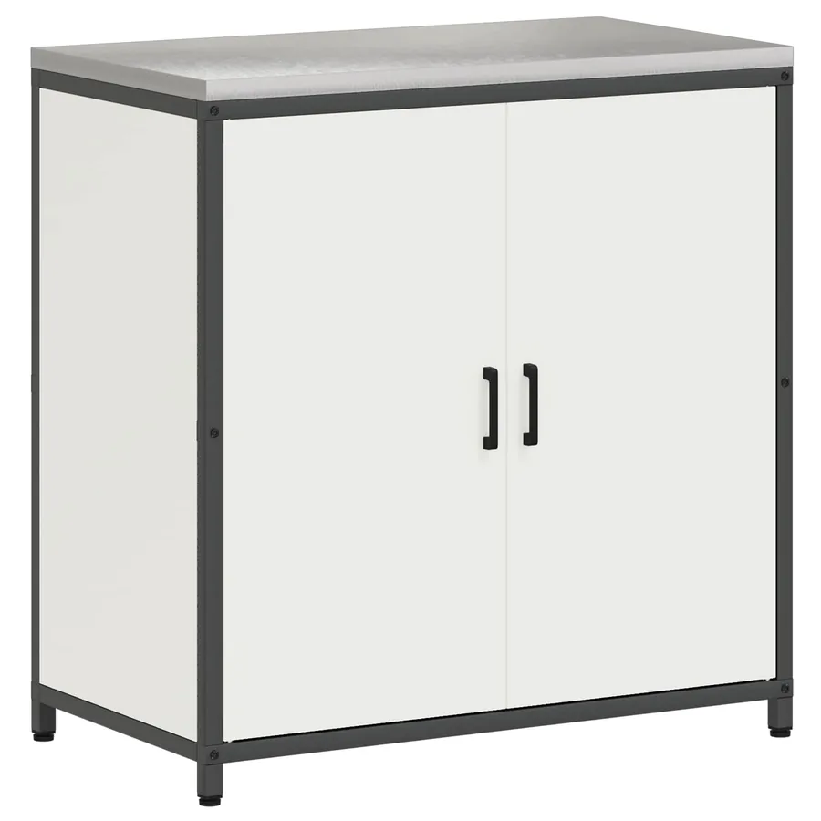 Rangement de cuisine HATTEM Blanc 90 x 50 x 92 cm Acier - 2