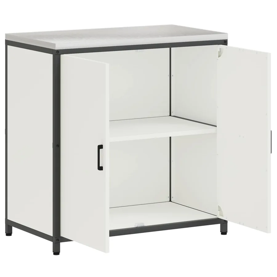 Rangement de cuisine HATTEM Blanc 90 x 50 x 92 cm Acier - 6