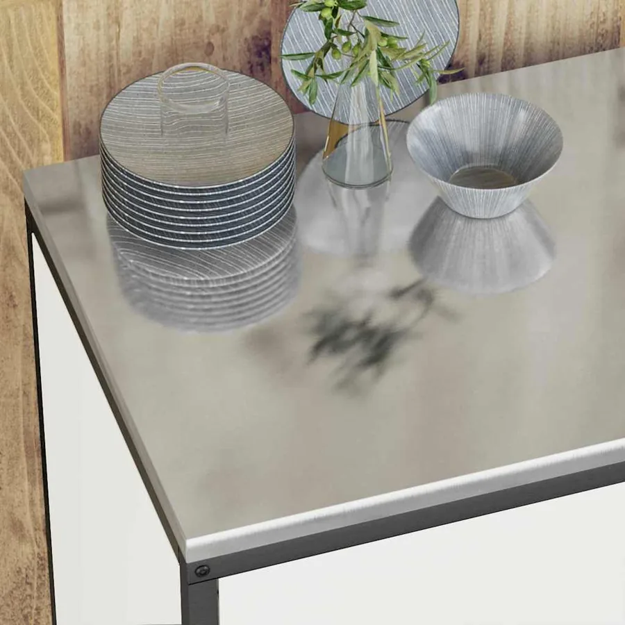 Ensemble de rangement cuisine HATTEM 2 pcs Blanc - 5