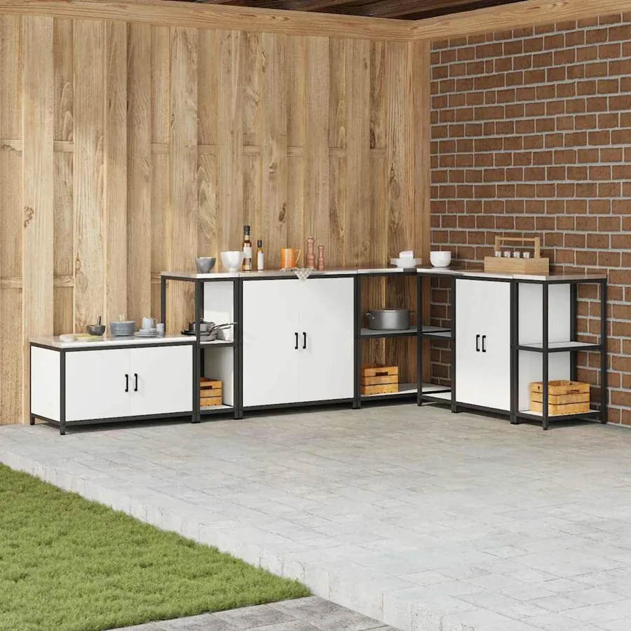 Rangement de cuisine HATTEM Blanc 30 x 50 x 92 cm Acier