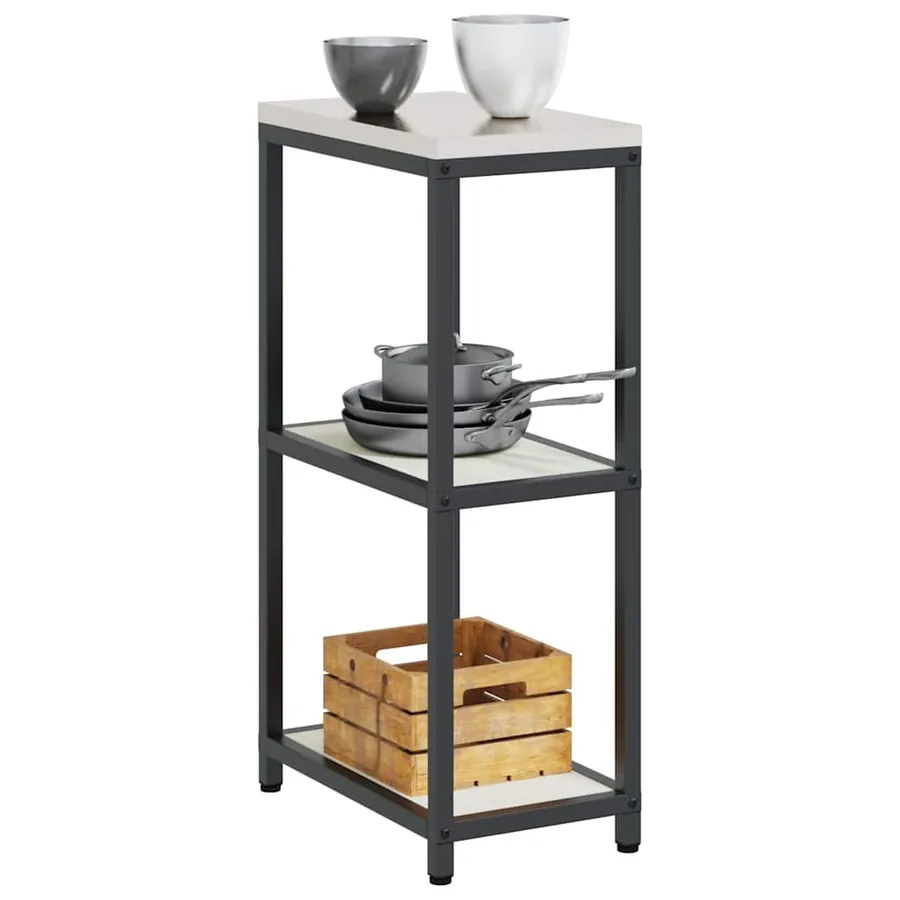 Rangement de cuisine HATTEM Blanc 30 x 50 x 92 cm Acier - 3