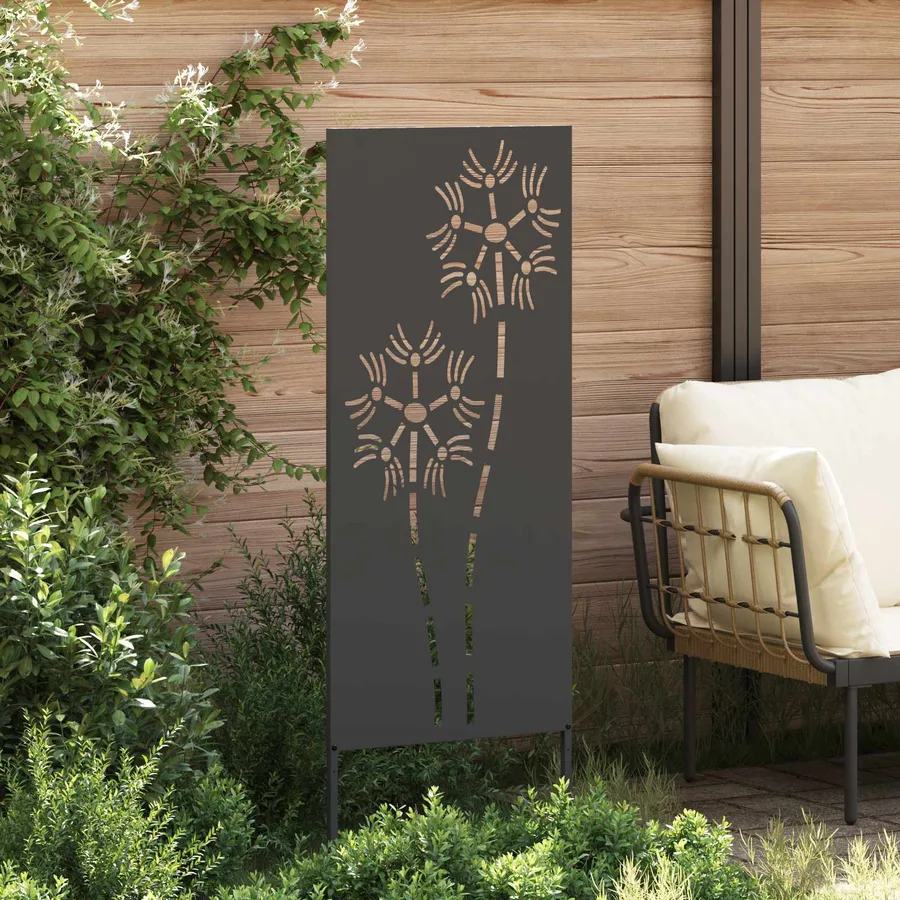 Écran de confidentialité de jardin Fretwork Noir 50 x 140 cm - 3