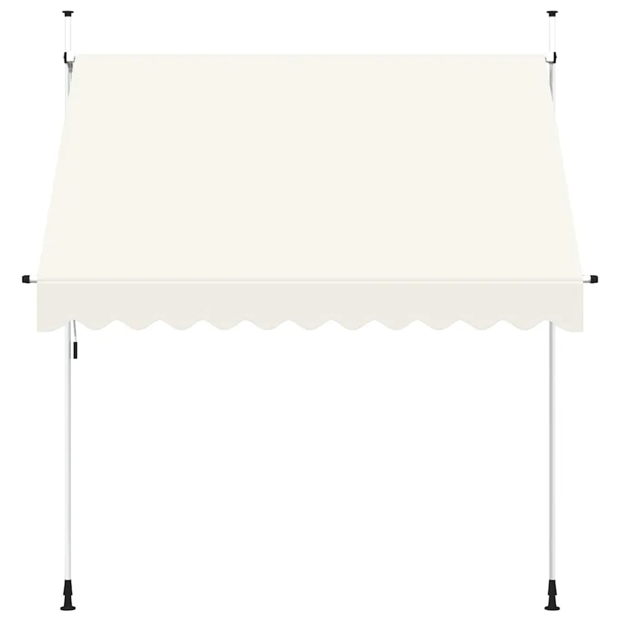 Auvent manuel rétractable 250 cm Crème - 3