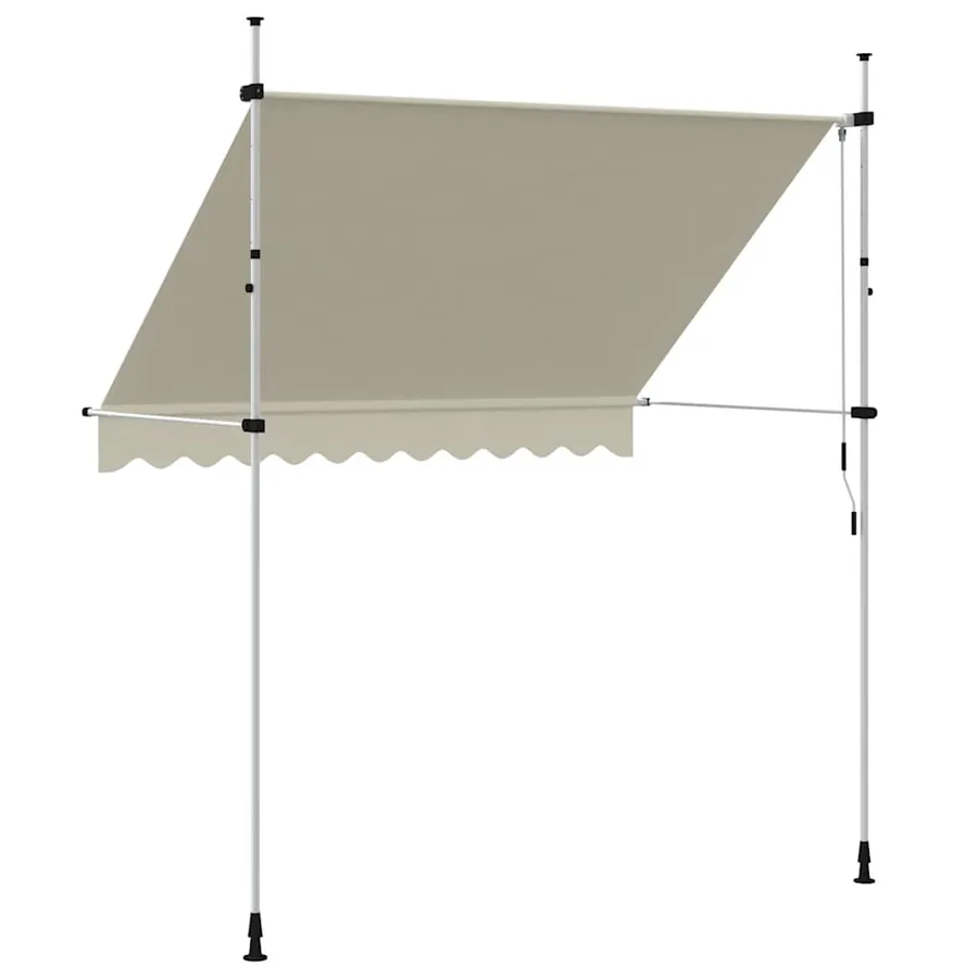 Auvent manuel rétractable 250 cm Crème - 5