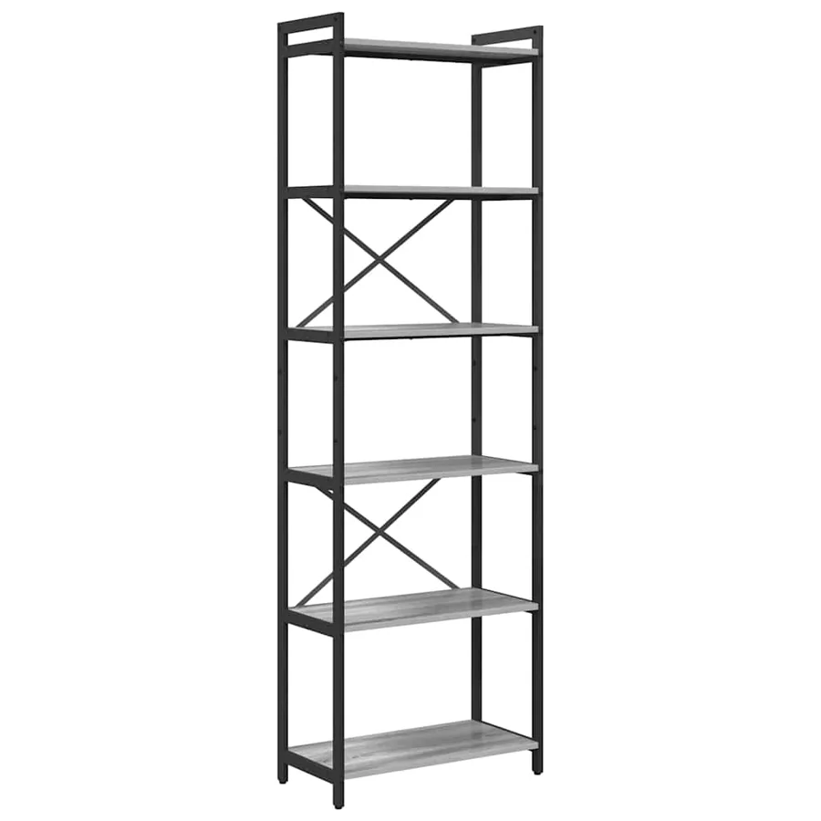 Étagère Sonoma gris 60 x 30 x 189,5 cm Bois d'ingénierie - 2