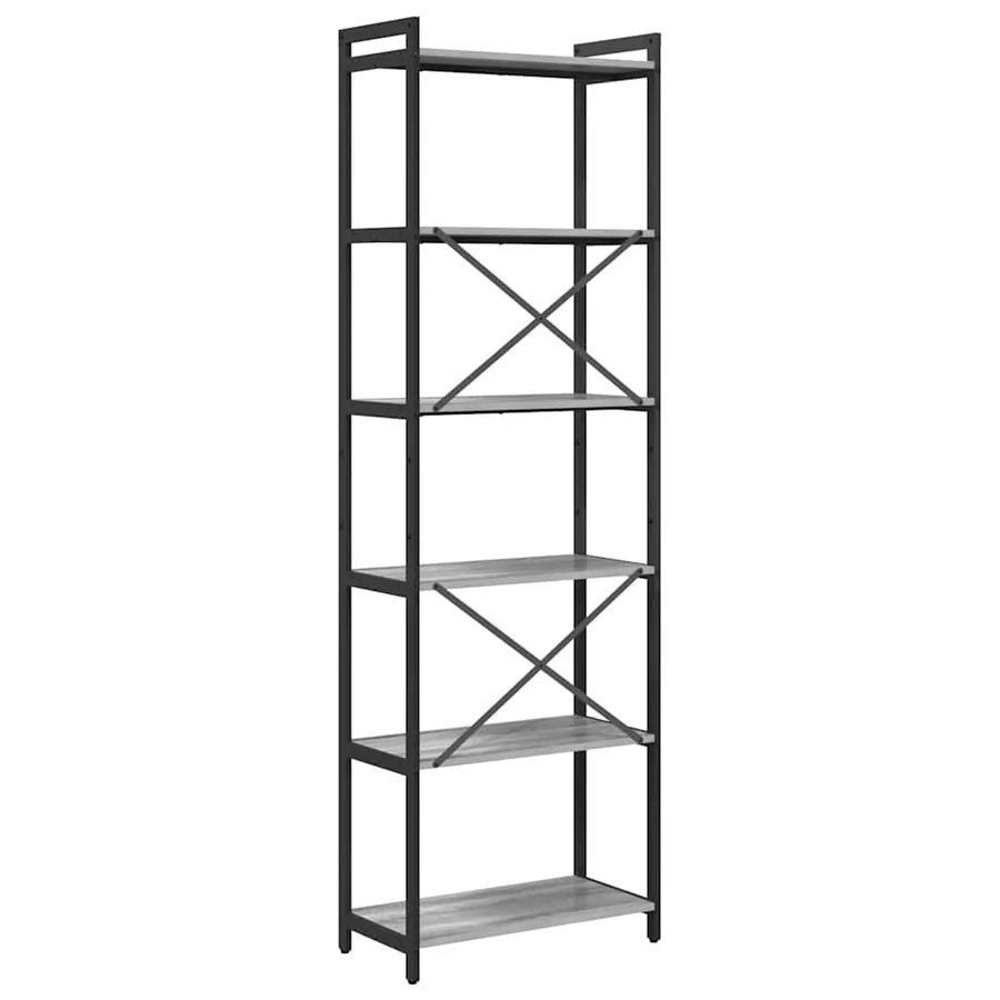 Étagère Sonoma gris 60 x 30 x 189,5 cm Bois d'ingénierie - 7