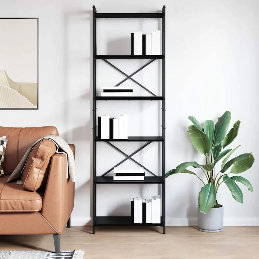 Étagère Chêne noir 60 x 30 x 189,5 cm Bois d'ingénierie - 4
