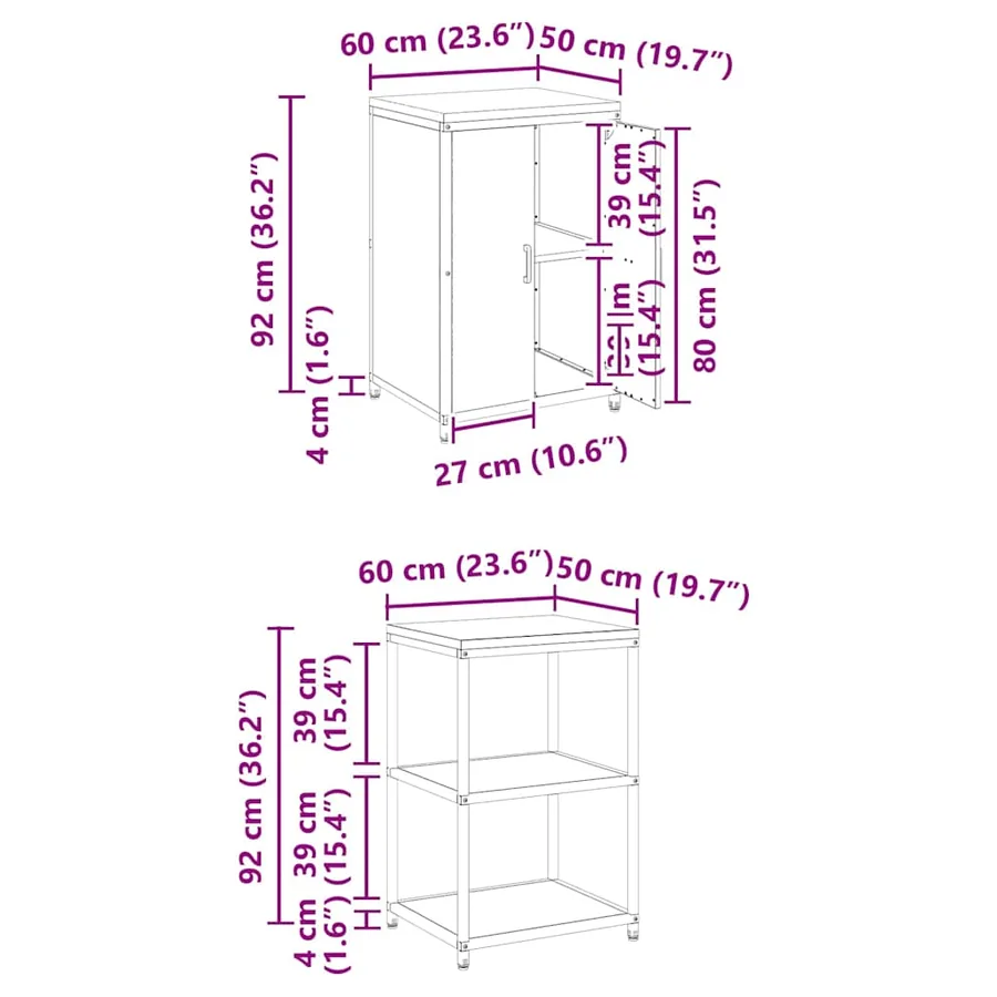 Ensemble de rangement cuisine HATTEM 3 pcs Argenté - 16