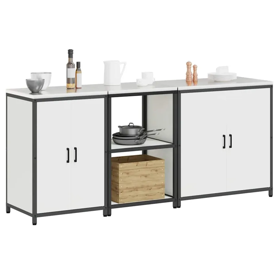 Ensemble de rangement cuisine HATTEM 3 pcs Blanc - 3