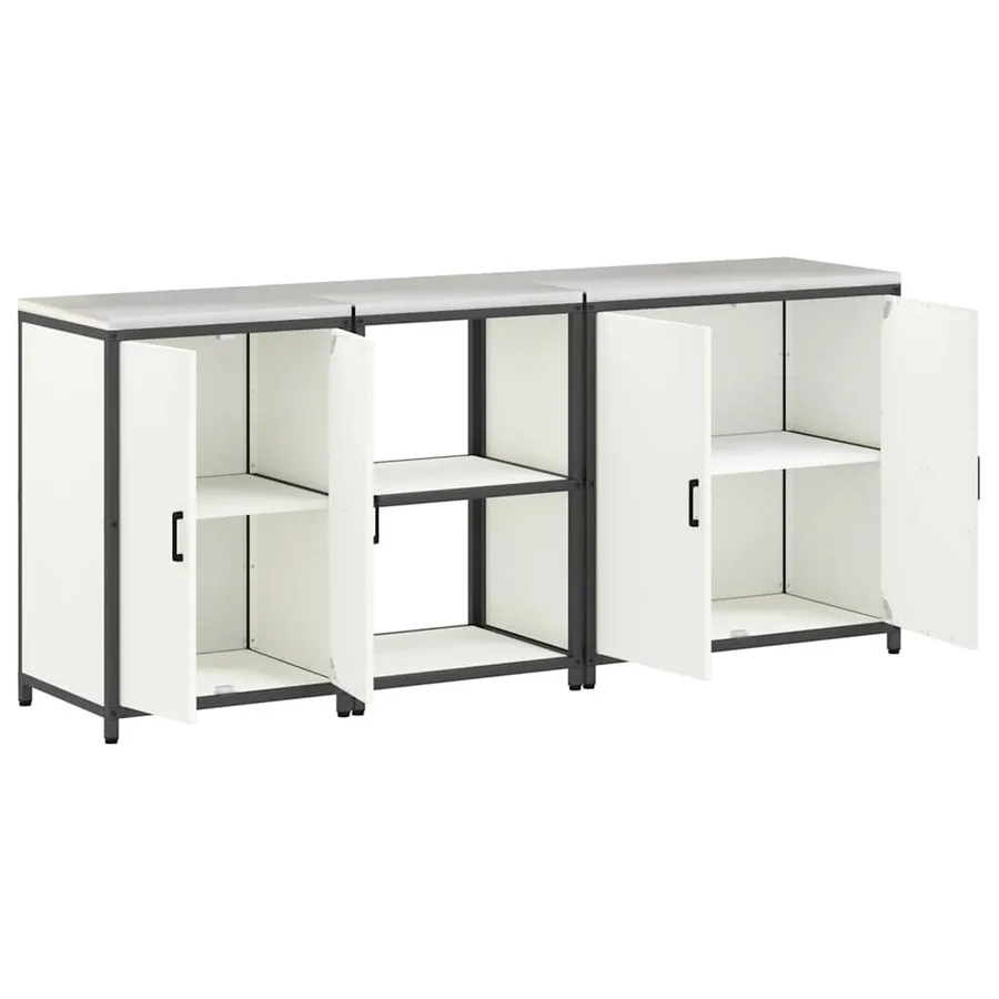 Ensemble de rangement cuisine HATTEM 3 pcs Blanc - 9