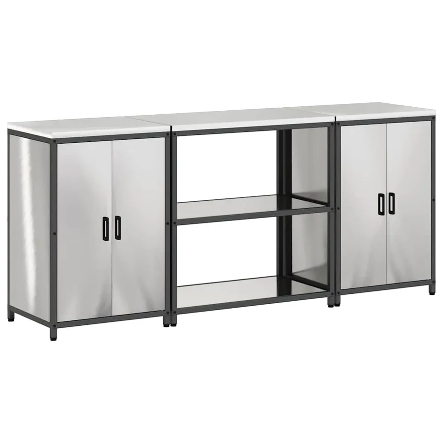 Ensemble de rangement cuisine HATTEM 3 pcs Argenté - 2